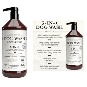 5-in-1 Dog Wash Moisturizing Lavender Shampoo, by Kira Labs 960ml/32fl